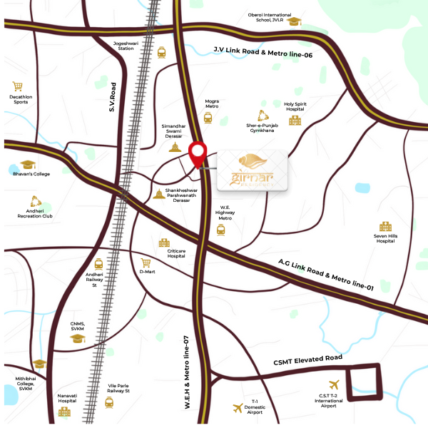 Girnar Residency location map