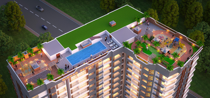 Rooftop view of Girnar Residency